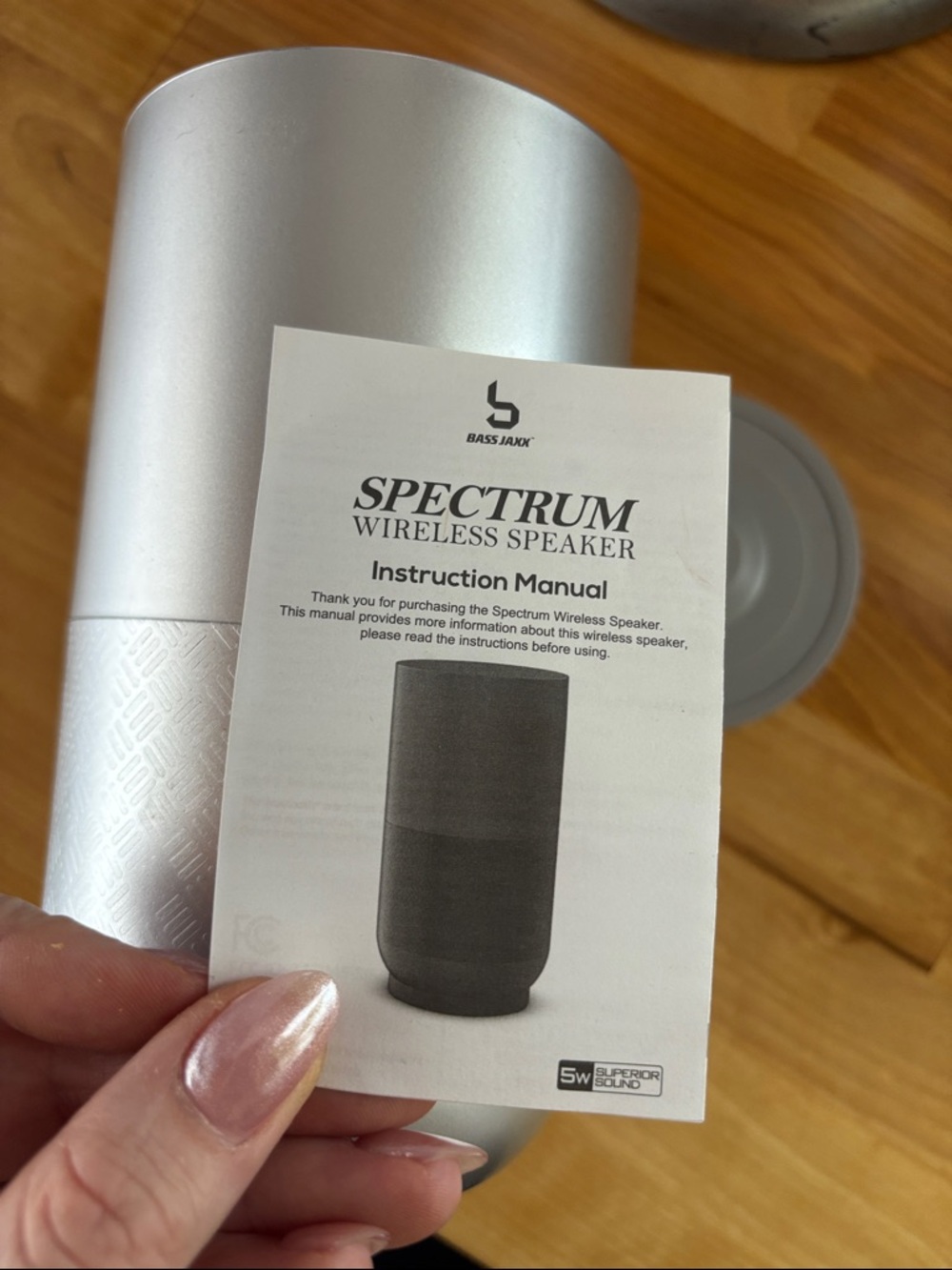 BassJaxx Spectrum Wireless Speaker - Silver